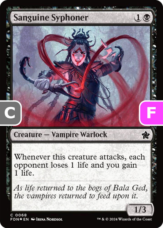 Sanguine Syphoner FDN Creature Vampire Warlock *Foil* NM