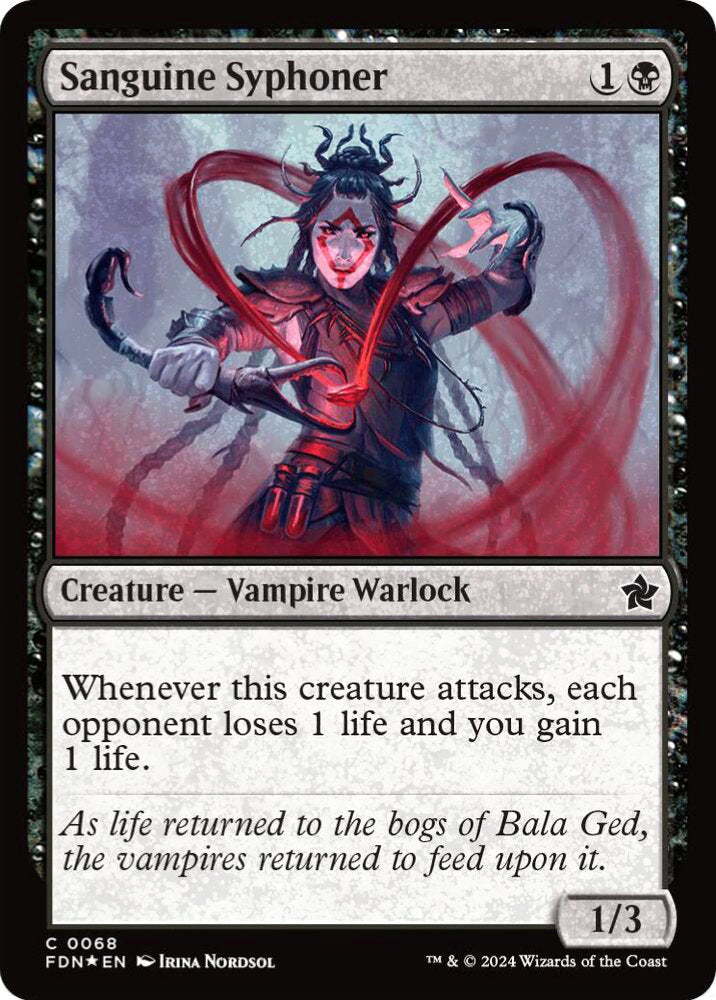 Sanguine Syphoner FDN Creature Vampire Warlock *Foil* NM
