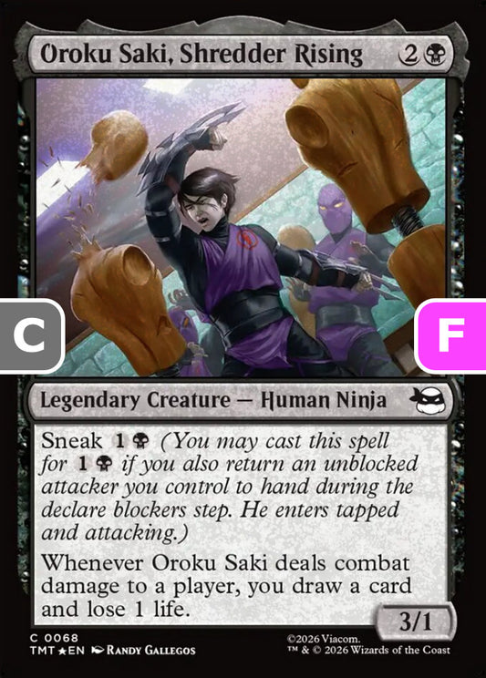 Oroku Saki, Shredder Rising TMT Legendary Creature Human Ninja *Foil* NM