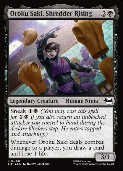 Oroku Saki, Shredder Rising TMT Legendary Creature Human Ninja *Foil* NM