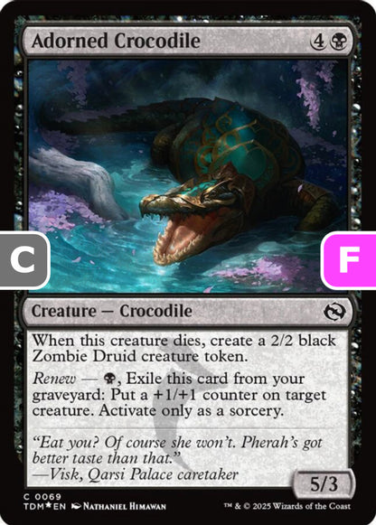 Adorned Crocodile TDM Creature Crocodile *Foil* NM