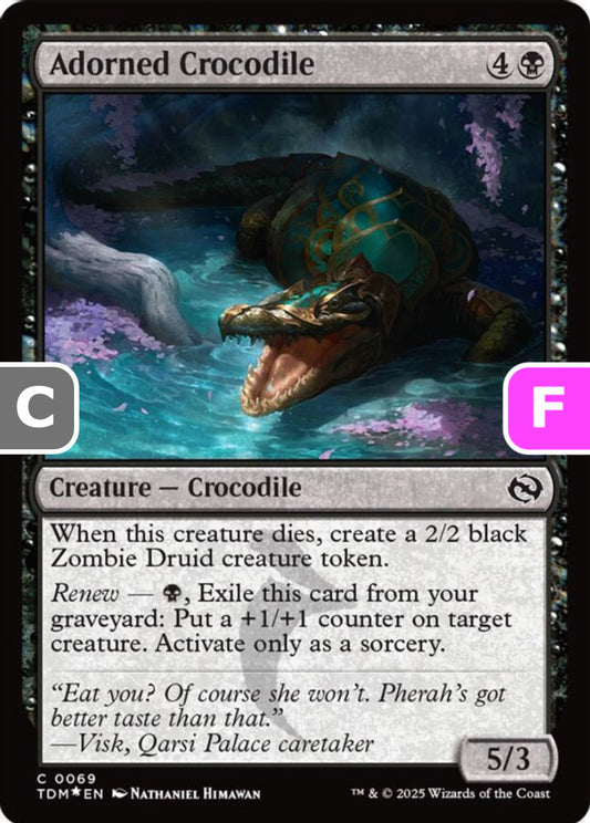 Adorned Crocodile TDM Creature Crocodile *Foil* NM