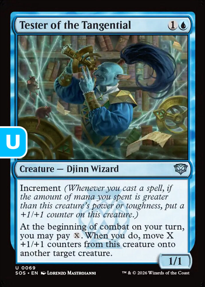 Tester of the Tangential SOS Creature Djinn Wizard NM