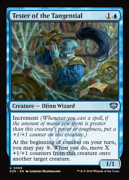 Tester of the Tangential SOS Creature Djinn Wizard NM