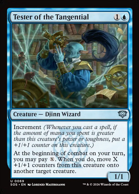 Tester of the Tangential SOS Creature Djinn Wizard NM