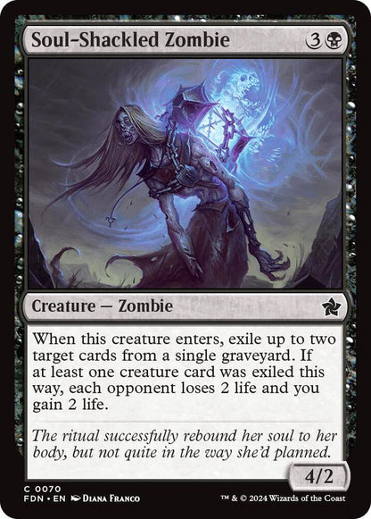 Soul-Shackled Zombie FDN Creature Zombie NM