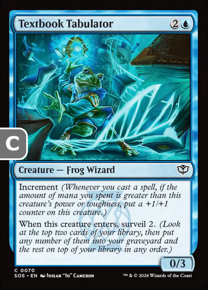 Textbook Tabulator SOS Creature Frog Wizard NM
