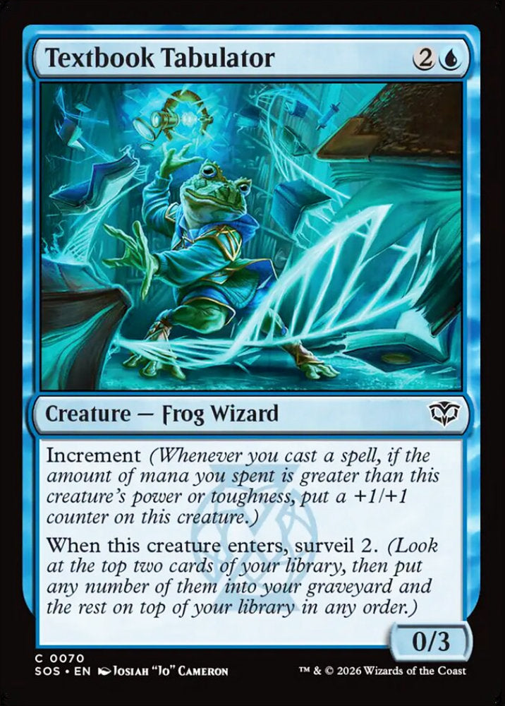 Textbook Tabulator SOS Creature Frog Wizard NM