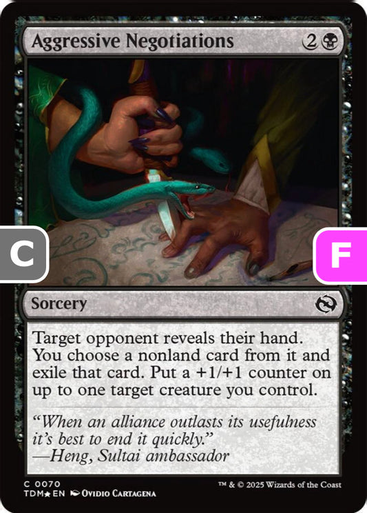 Aggressive Negotiations TDM Sorcery  *Foil* NM