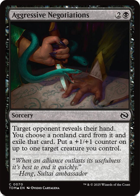 Aggressive Negotiations TDM Sorcery  *Foil* NM