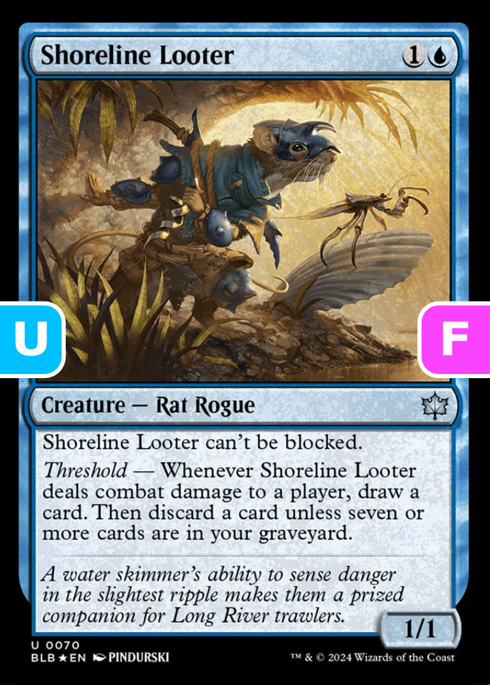 Shoreline Looter BLB Creature Rat Rogue *Foil* NM