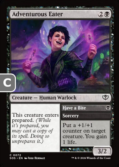 Adventurous Eater SOS Creature Human Warlock NM