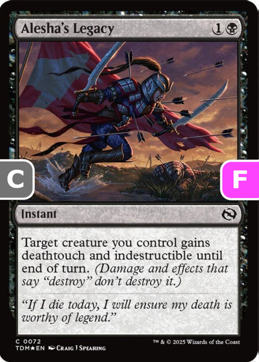 Alesha's Legacy TDM Instant  *Foil* NM