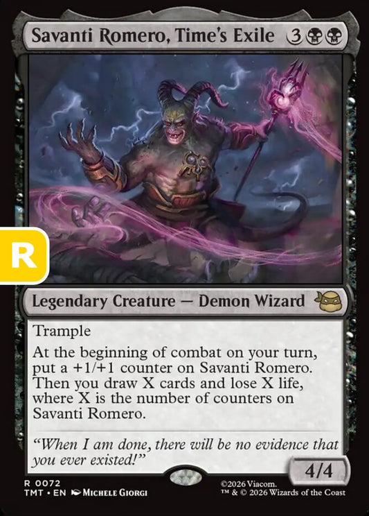 Savanti Romero, Time's Exile TMT Legendary Creature Demon Wizard NM