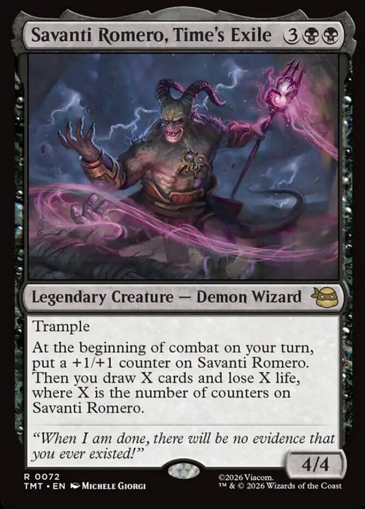 Savanti Romero, Time's Exile TMT Legendary Creature Demon Wizard NM