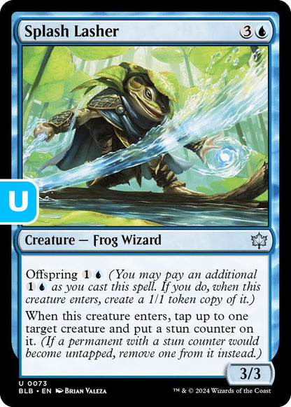 Splash Lasher BLB Creature Frog Wizard NM