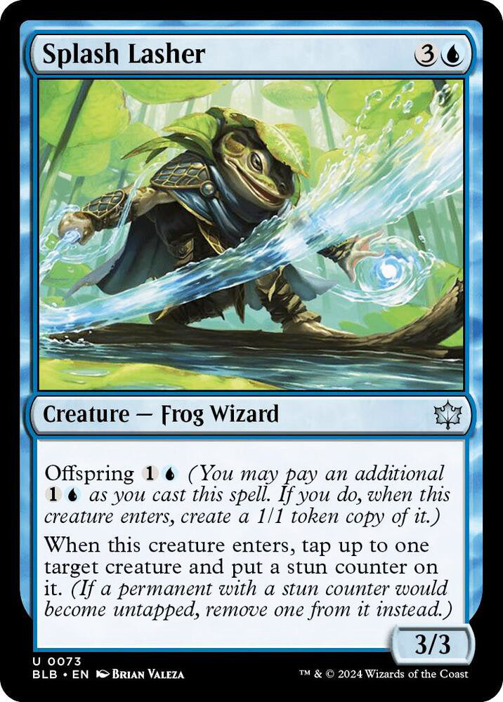 Splash Lasher BLB Creature Frog Wizard NM