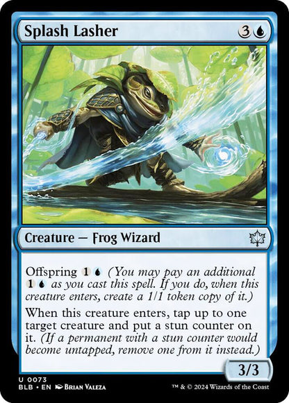 Splash Lasher BLB Creature Frog Wizard NM