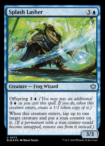 Splash Lasher BLB Creature Frog Wizard *Foil* NM