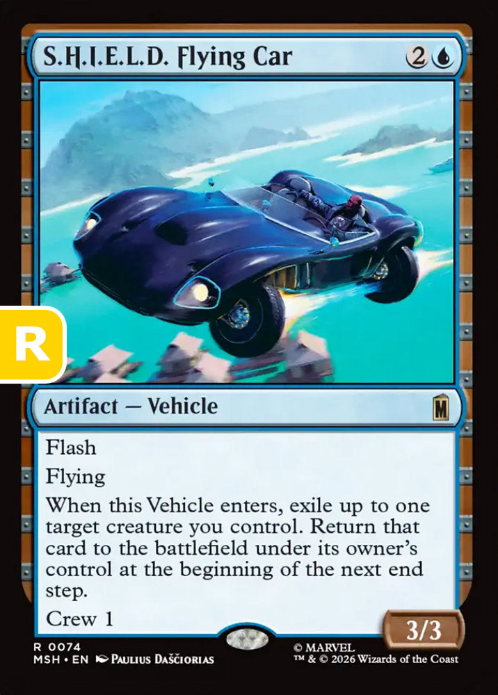 S.H.I.E.L.D. Flying Car MSH Artifact Vehicle NM