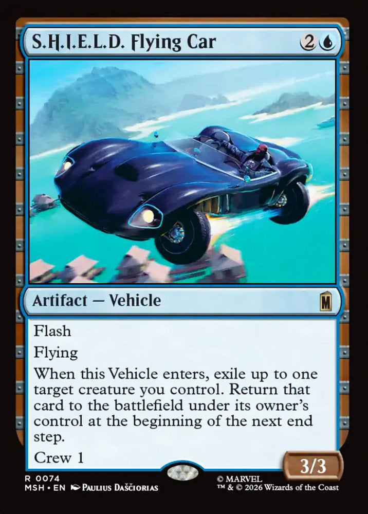 S.H.I.E.L.D. Flying Car MSH Artifact Vehicle NM