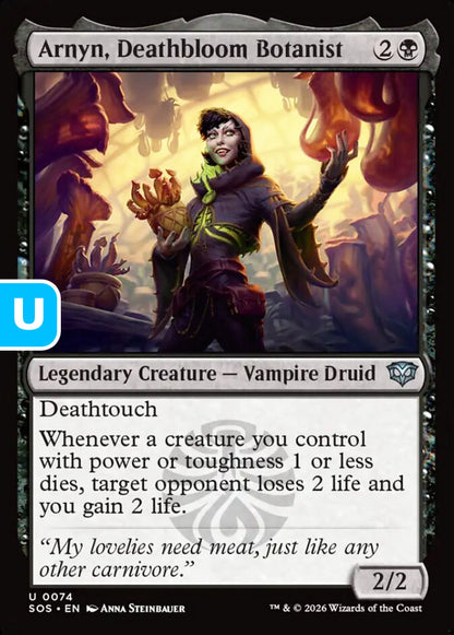 Arnyn, Deathbloom Botanist SOS Legendary Creature Vampire Druid NM