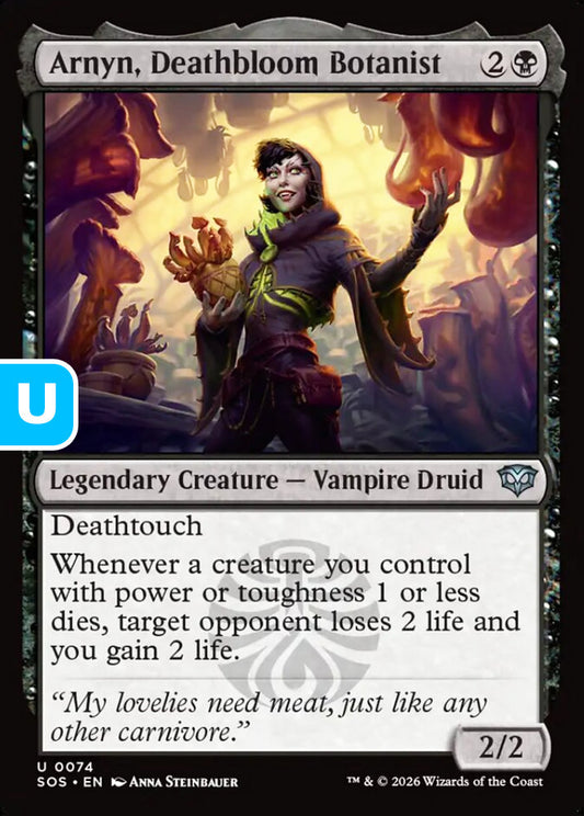Arnyn, Deathbloom Botanist SOS Legendary Creature Vampire Druid NM