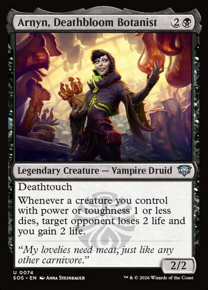 Arnyn, Deathbloom Botanist SOS Legendary Creature Vampire Druid NM