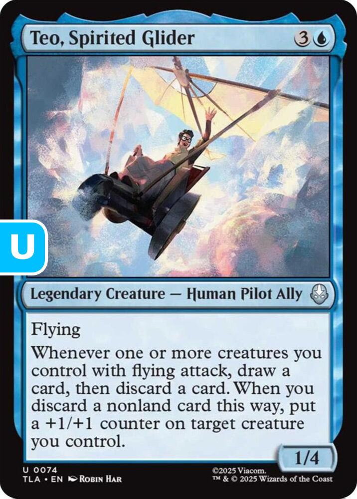 Teo, Spirited Glider TLA Legendary Creature Human Pilot Ally NM