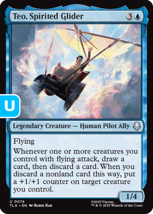 Teo, Spirited Glider TLA Legendary Creature Human Pilot Ally NM