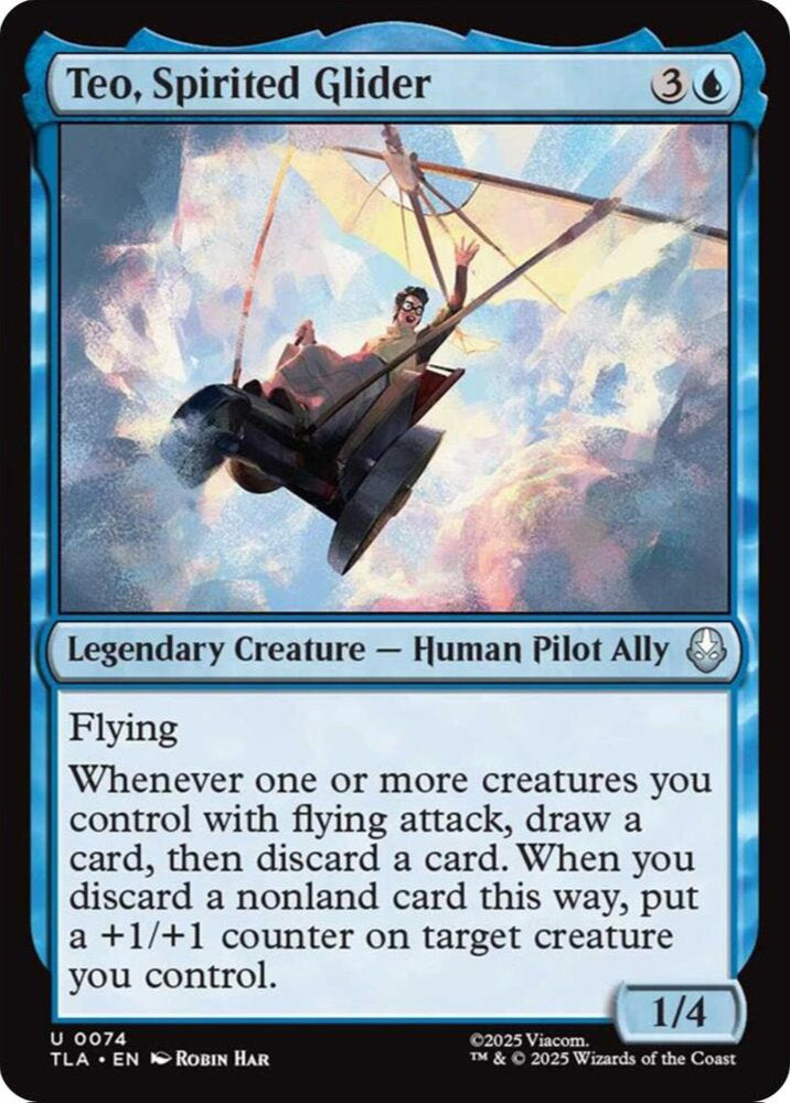 Teo, Spirited Glider TLA Legendary Creature Human Pilot Ally NM