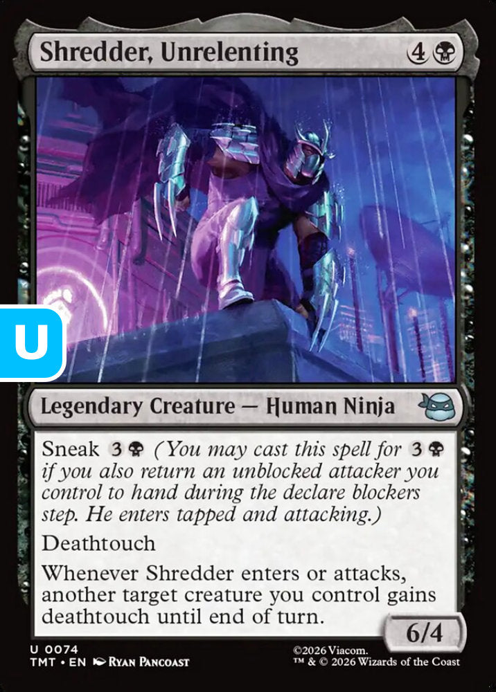 Shredder, Unrelenting TMT Legendary Creature Human Ninja NM
