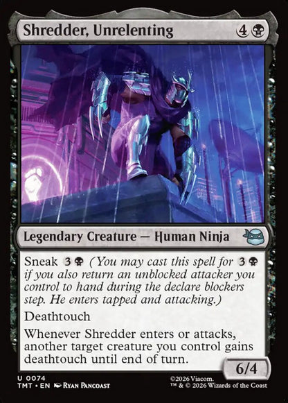 Shredder, Unrelenting TMT Legendary Creature Human Ninja NM