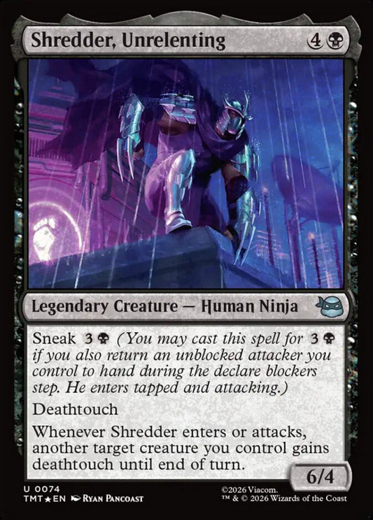 Shredder, Unrelenting TMT Legendary Creature Human Ninja *Foil* NM