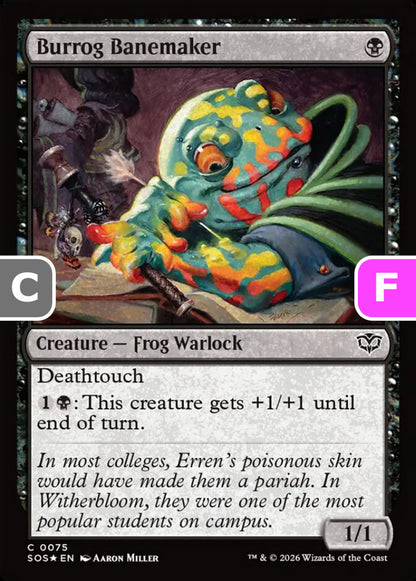 Burrog Banemaker SOS Creature Frog Warlock *Foil* NM