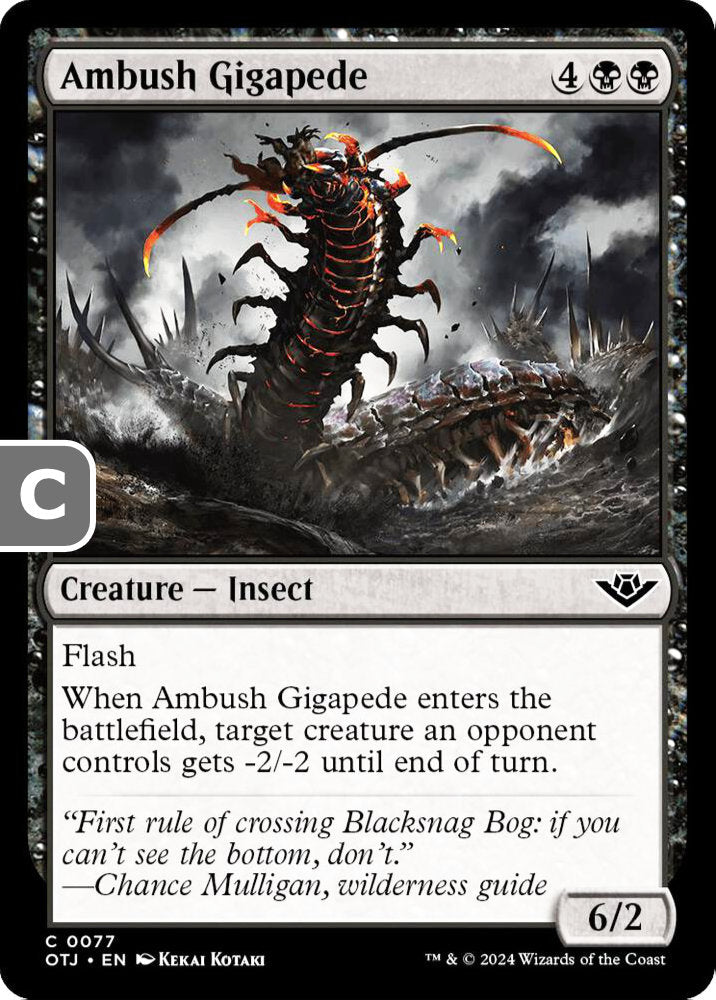 Ambush Gigapede Creature Insect OTJ NM