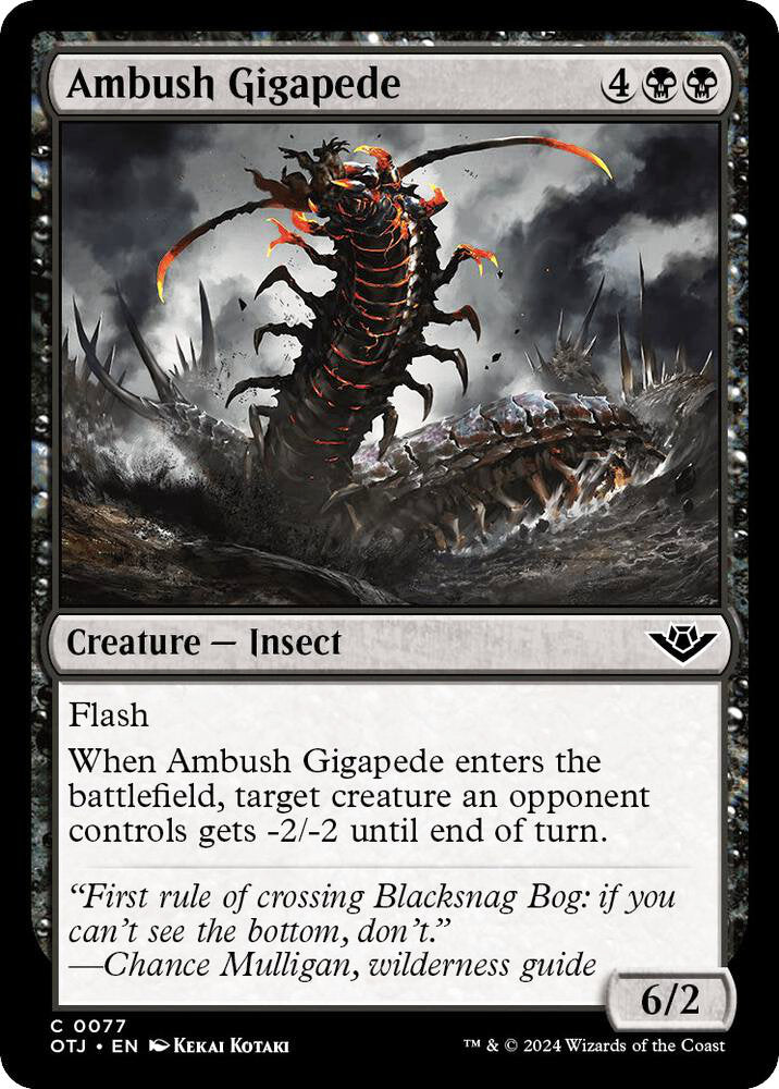 Ambush Gigapede Creature Insect OTJ NM