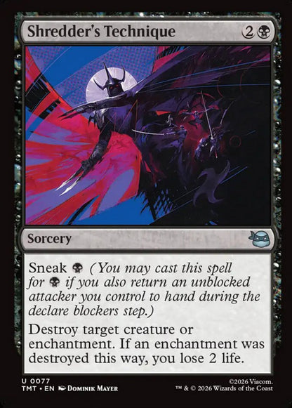 Shredder's Technique TMT Sorcery  NM