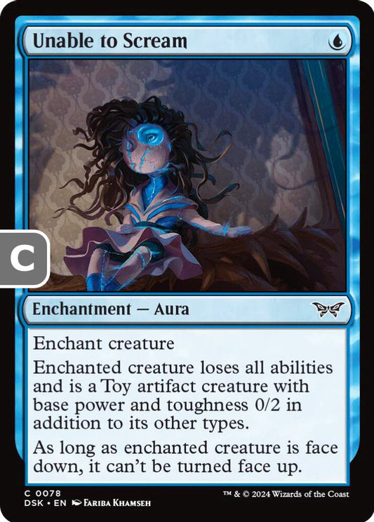 Unable to Scream DSK Enchantment Aura NM