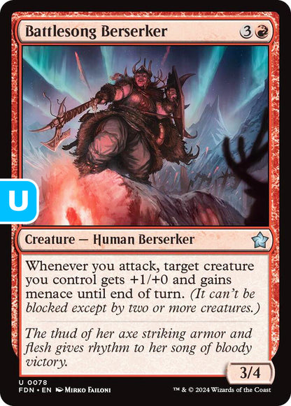 Battlesong Berserker FDN Creature Human Berserker NM