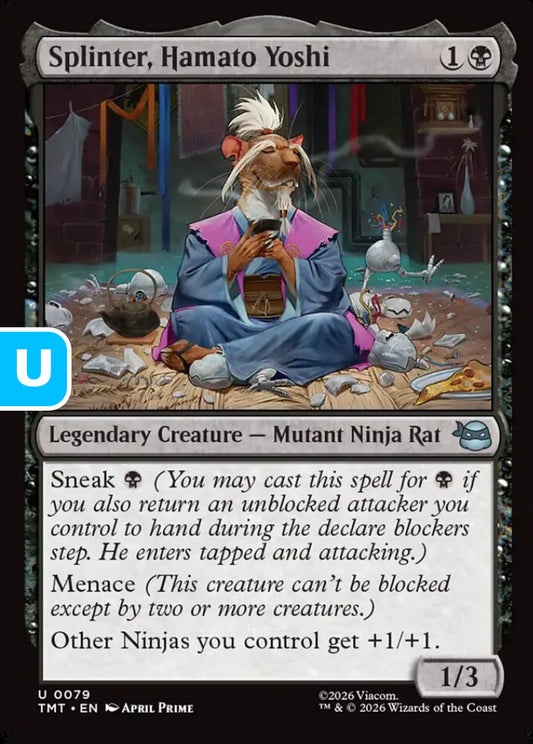 Splinter, Hamato Yoshi TMT Legendary Creature Mutant Ninja Rat NM