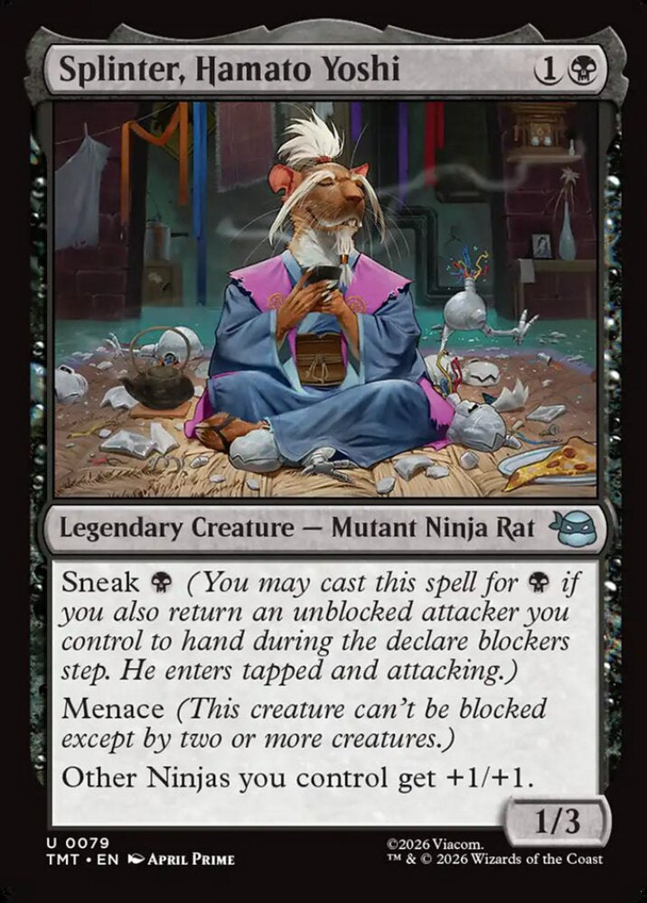 Splinter, Hamato Yoshi TMT Legendary Creature Mutant Ninja Rat NM