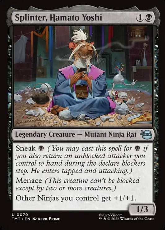 Splinter, Hamato Yoshi TMT Legendary Creature Mutant Ninja Rat NM