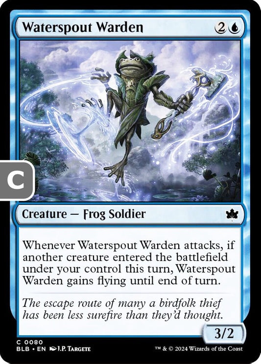 Waterspout Warden BLB Creature Frog Soldier NM