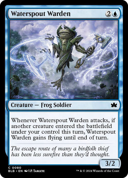 Waterspout Warden BLB Creature Frog Soldier NM