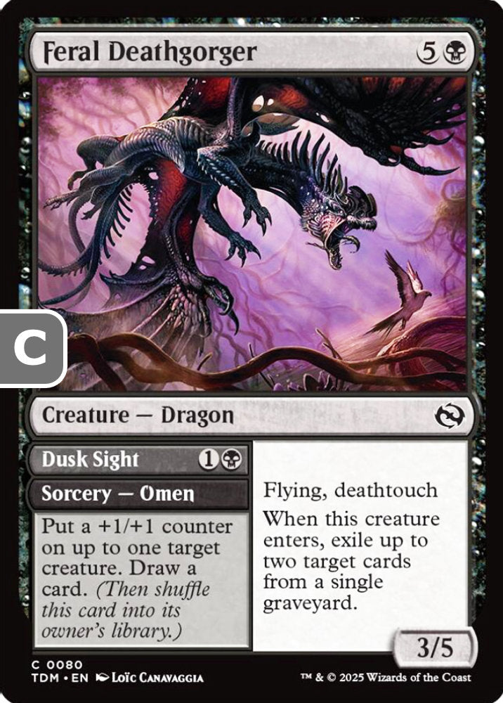 Feral Deathgorger TDM Creature Dragon NM