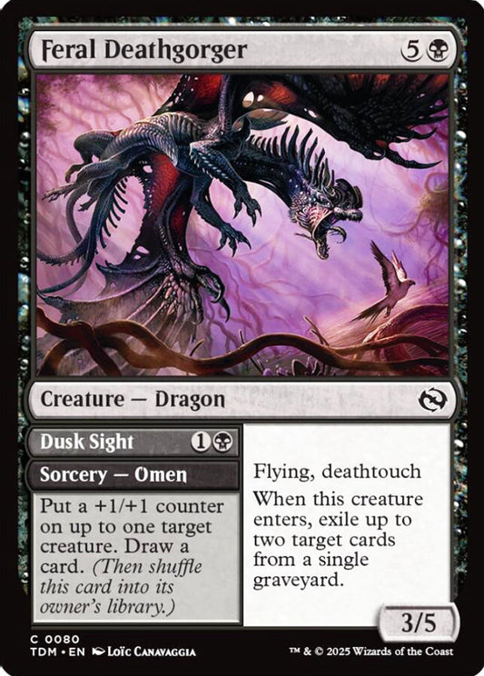 Feral Deathgorger TDM Creature Dragon NM