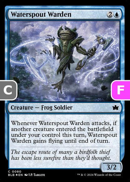 Waterspout Warden BLB Creature Frog Soldier *Foil* NM