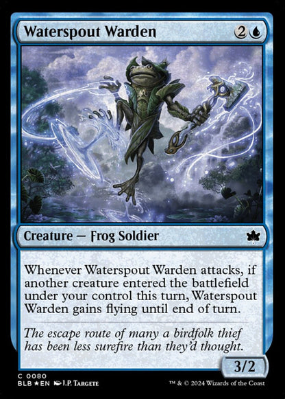 Waterspout Warden BLB Creature Frog Soldier *Foil* NM