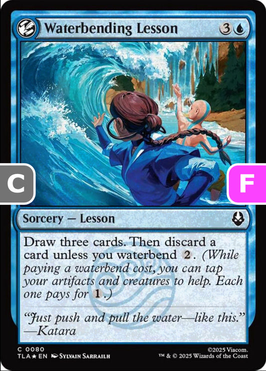 Waterbending Lesson TLA Sorcery Lesson *Foil* NM